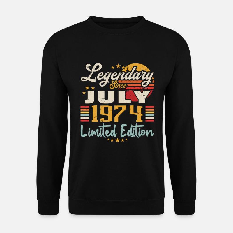 Juli 1974 Anniversary - Limited Edition | 1974 - Unisex Pullover - Schwarz