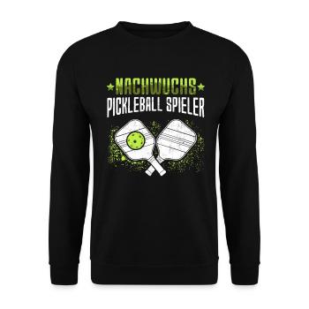 Pickelball Nachwuchs Pickleball Spieler - Unisex Pullover - Schwarz - Vorne - Alina (178cm) & Michal (187cm)