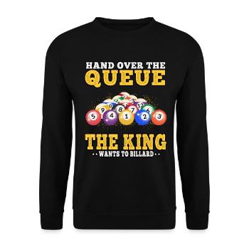 Les gars cool jouent au billard snooker joueurs de billard - Sweat-shirt Unisexe - noir - Devant - Alina (178cm) & Michal (187cm)