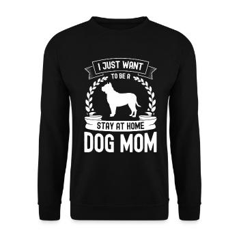 Je veux juste être une maman de chien qui - Sweat-shirt Unisexe - noir - Devant - Alina (178cm) & Michal (187cm)