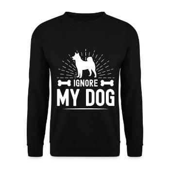 Ignorer mon chien - Sweat-shirt Unisexe - noir - Devant - Alina (178cm) & Michal (187cm)
