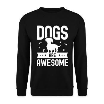 Dogs are fantastic - Unisex Sweatshirt - black - Front - Alina (178cm) & Michal (187cm)