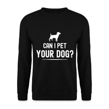 Darf ich Ihren Hund streicheln? - Unisex Pullover - Schwarz - Vorne - Alina (178cm) & Michal (187cm)