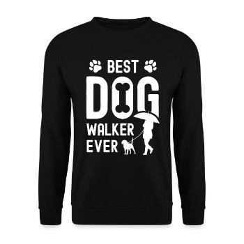 Meilleur promeneur de chiens de tous les temps - Sweat-shirt Unisexe - noir - Devant - Alina (178cm) & Michal (187cm)