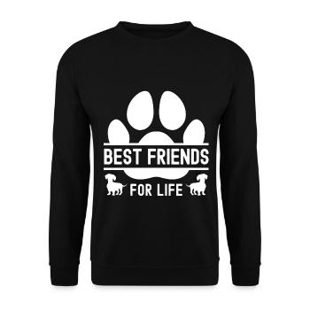 Meilleurs amis pour la vie - Sweat-shirt Unisexe - noir - Devant - Alina (178cm) & Michal (187cm)