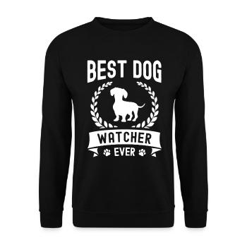 Best dog watcher ever - Unisex Sweatshirt - black - Front - Alina (178cm) & Michal (187cm)