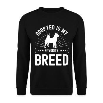 Adopté est ma race préférée - Sweat-shirt Unisexe - noir - Devant - Alina (178cm) & Michal (187cm)