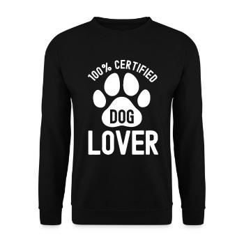 100 amoureux des chiens certifiés - Sweat-shirt Unisexe - noir - Devant - Alina (178cm) & Michal (187cm)