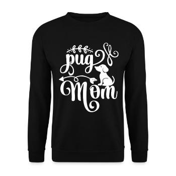 Pug Mama - Arrows - Black - Unisex Sweatshirt - black - Front - Alina (178cm) & Michal (187cm)
