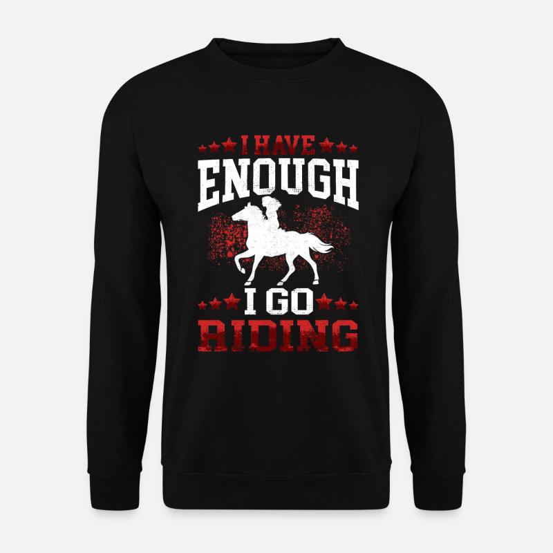 Je monte à cheval cavalier - Sweat-shirt Unisexe - noir