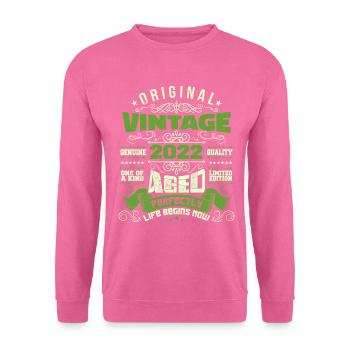 Vintage Jubiläum 2022 - Retro Geschenk - Unisex Pullover - Pink - Vorne