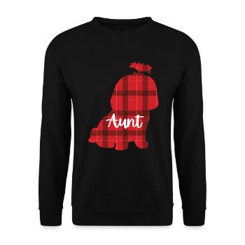 Shih Tzu - Unisex Pullover - Schwarz - Vorne - Alina (178cm) & Michal (187cm)