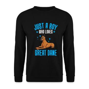 Dogue allemand - Sweat-shirt Unisexe - noir - Devant - Alina (178cm) & Michal (187cm)
