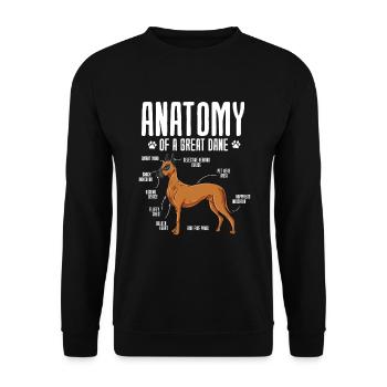 Dogue allemand - Sweat-shirt Unisexe - noir - Devant - Alina (178cm) & Michal (187cm)