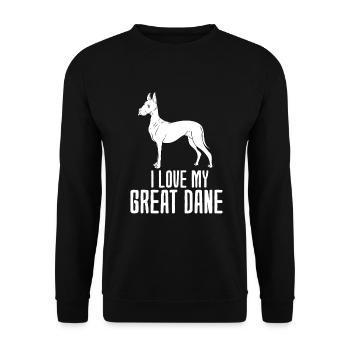 Dogue allemand - Sweat-shirt Unisexe - noir - Devant - Alina (178cm) & Michal (187cm)
