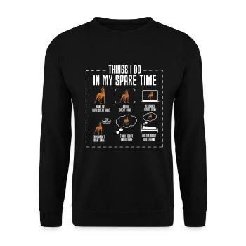 Dogue allemand - Sweat-shirt Unisexe - noir - Devant - Alina (178cm) & Michal (187cm)
