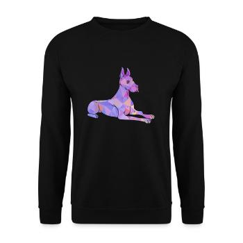 Great Dane - Unisex Sweatshirt - black - Front - Alina (178cm) & Michal (187cm)