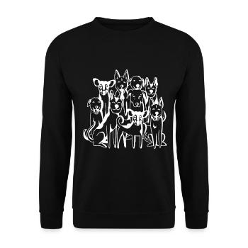 Paria-Hunde - Unisex Pullover - Schwarz - Vorne - Alina (178cm) & Michal (187cm)