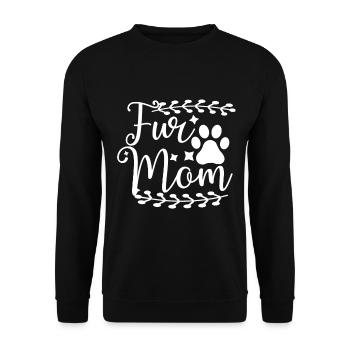 Fur Mama - Stars and Paws - Unisex Sweatshirt - black - Front - Alina (178cm) & Michal (187cm)