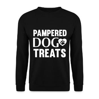Pampered dog treats - Unisex Sweatshirt - black - Front - Alina (178cm) & Michal (187cm)