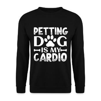 Petting dog is my training - Paw and Bones - Unisex Sweatshirt - black - Front - Alina (178cm) & Michal (187cm)