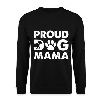 Maman de chien fière - patte - Sweat-shirt Unisexe - noir - Devant - Alina (178cm) & Michal (187cm)