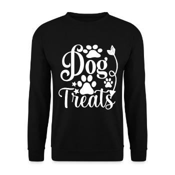 Dog treats - paws and arrow - Unisex Sweatshirt - black - Front - Alina (178cm) & Michal (187cm)