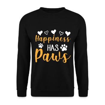 Le bonheur a des pattes - Hearts and Paws - Sweat-shirt Unisexe - noir - Devant - Alina (178cm) & Michal (187cm)