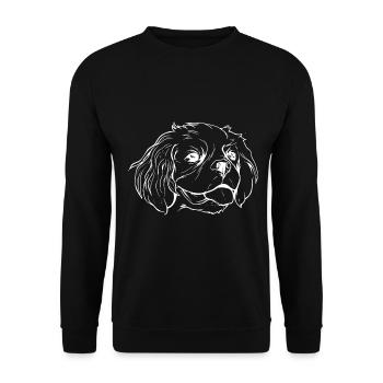 Chien Cavalier - Sweat-shirt Unisexe - noir - Devant - Alina (178cm) & Michal (187cm)