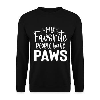 Mes personnes préférées ont des pattes - Sweat-shirt Unisexe - noir - Devant - Alina (178cm) & Michal (187cm)