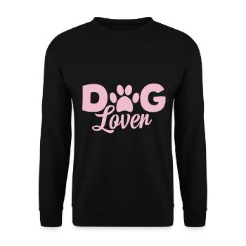 Amoureux des chiens - Pink Paw - Sweat-shirt Unisexe - noir - Devant - Alina (178cm) & Michal (187cm)