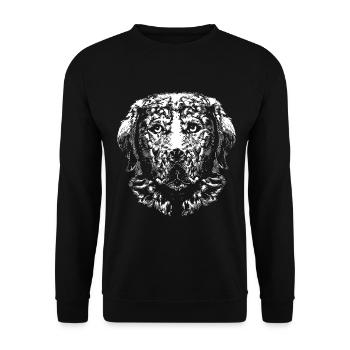 Golden Retriever - white - Unisex Sweatshirt - black - Front - Alina (178cm) & Michal (187cm)