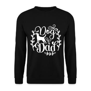 Erwachsener Hund - Dog Dad - Unisex Pullover - Schwarz - Vorne - Alina (178cm) & Michal (187cm)