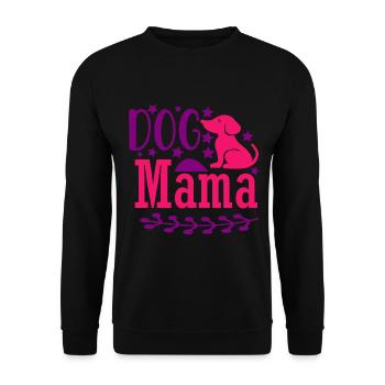 Maman chien - rose - Sweat-shirt Unisexe - noir - Devant - Alina (178cm) & Michal (187cm)