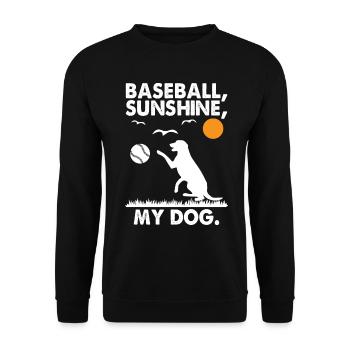 Baseball Sunshine My Dog - Unisex Sweatshirt - black - Front - Alina (178cm) & Michal (187cm)