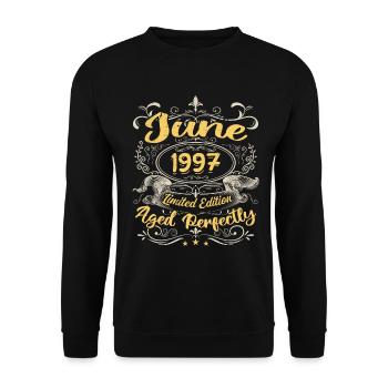 Juin 1997 | Vintage Cadeau 1997 - Sweat-shirt Unisexe - noir - Devant - Alina (178cm) & Michal (187cm)
