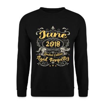 June 2018 | Vintage Gift 2018 - Unisex Sweatshirt - black - Front - Alina (178cm) & Michal (187cm)
