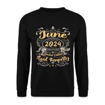 Juin 2024 | Vintage Cadeau 2024 - Sweat-shirt Unisexe - noir - Devant - Alina (178cm) & Michal (187cm)
