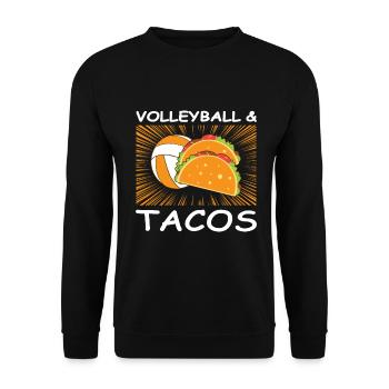 Volleyball & Tacos Lover Teenage Girls Player - Sweat-shirt Unisexe - noir - Devant - Alina (178cm) & Michal (187cm)