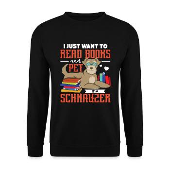 Zwergschnauzer - Unisex Pullover - Schwarz - Vorne - Alina (178cm) & Michal (187cm)