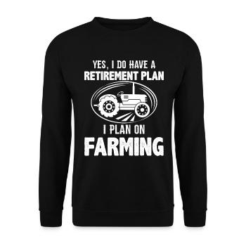 Oui, j’ai un plan de retraite et j’ai l’intention d’avoir un - Sweat-shirt Unisexe - noir - Devant - Alina (178cm) & Michal (187cm)