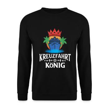 Kreuzfahrt - Unisex Pullover - Schwarz - Vorne - Alina (178cm) & Michal (187cm)