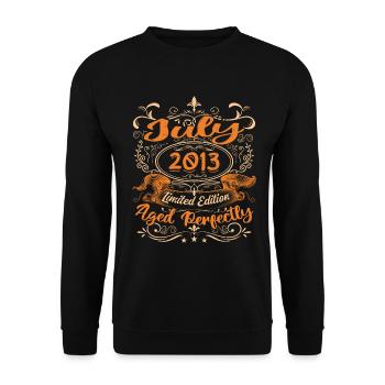 July 2013 Anniversary Vintage Gift Idea 2013 - Unisex Sweatshirt - black - Front - Alina (178cm) & Michal (187cm)