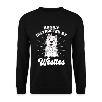 West highland terrier - Unisex Sweatshirt - black - Front - Alina (178cm) & Michal (187cm)