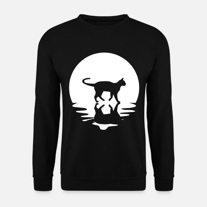 Circle and reflection - Cat - - Unisex Sweatshirt - black