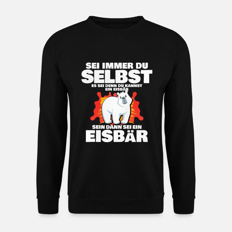 Eisbär Lustig - Unisex Pullover - Schwarz