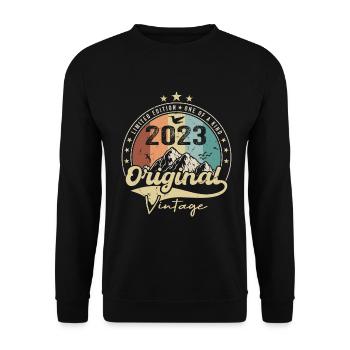 Original Jahrgang 2023 Limited Edition 2023 - Unisex Pullover - Schwarz - Vorne - Alina (178cm) & Michal (187cm)