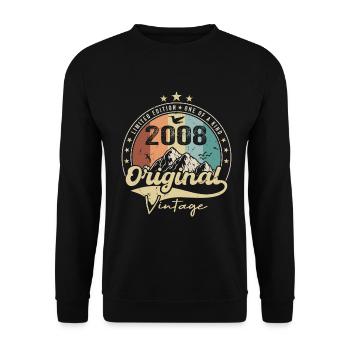 Original Jahrgang 2008 Limited Edition 2008 - Unisex Pullover - Schwarz - Vorne - Alina (178cm) & Michal (187cm)