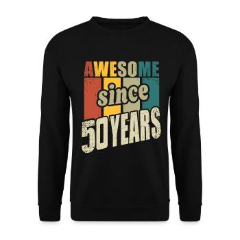 50 ans Génial depuis 50 ans 50e anniversaire - Sweat-shirt Unisexe - noir - Devant - Alina (178cm) & Michal (187cm)