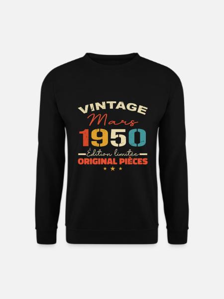 Mars 1950 anniversaire 1950 légendes Mars Cadeau - Sweat-shirt Unisexe - noir
